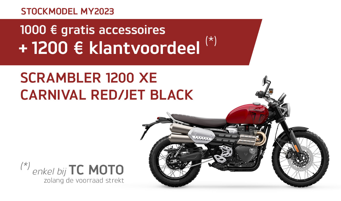 Stockmodel Scrambler 1200 XE Carnival Red Jet Black
