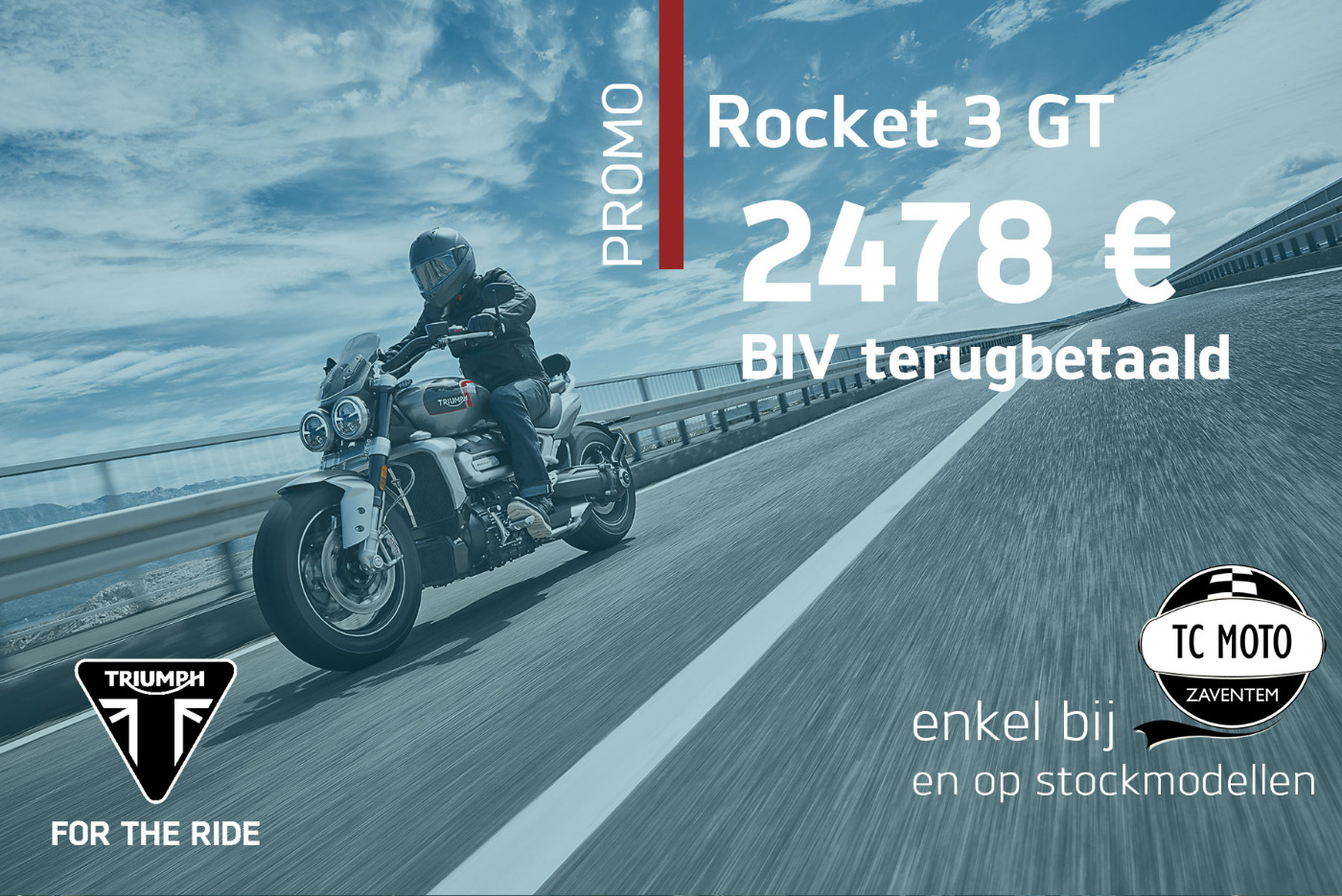 Stockmodel Rocket 3 GT Sapphire Black / Carnival Red